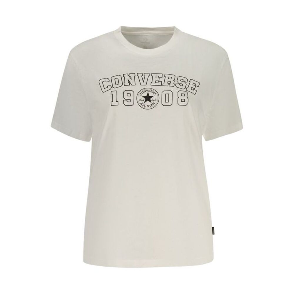 Converse White Cotton Women's T-Shirt
